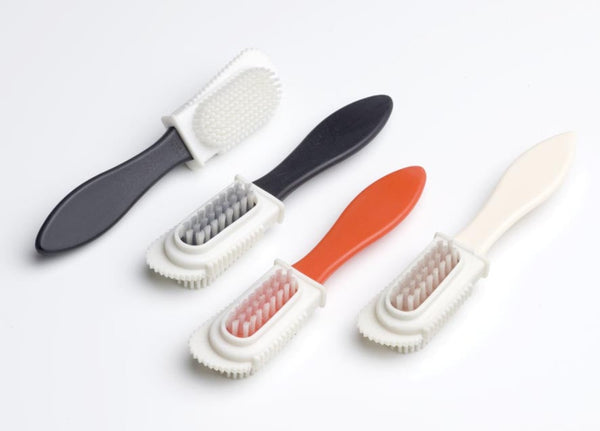 Schuhbürste - Wildleder-Nubuk-Raulederbürste mit Nylon- u. Gummikopf