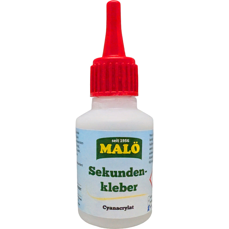 Sekundenkleber - Dickflüssig- Klebstoff für Leder - Gummi - Basteln | MALÖ