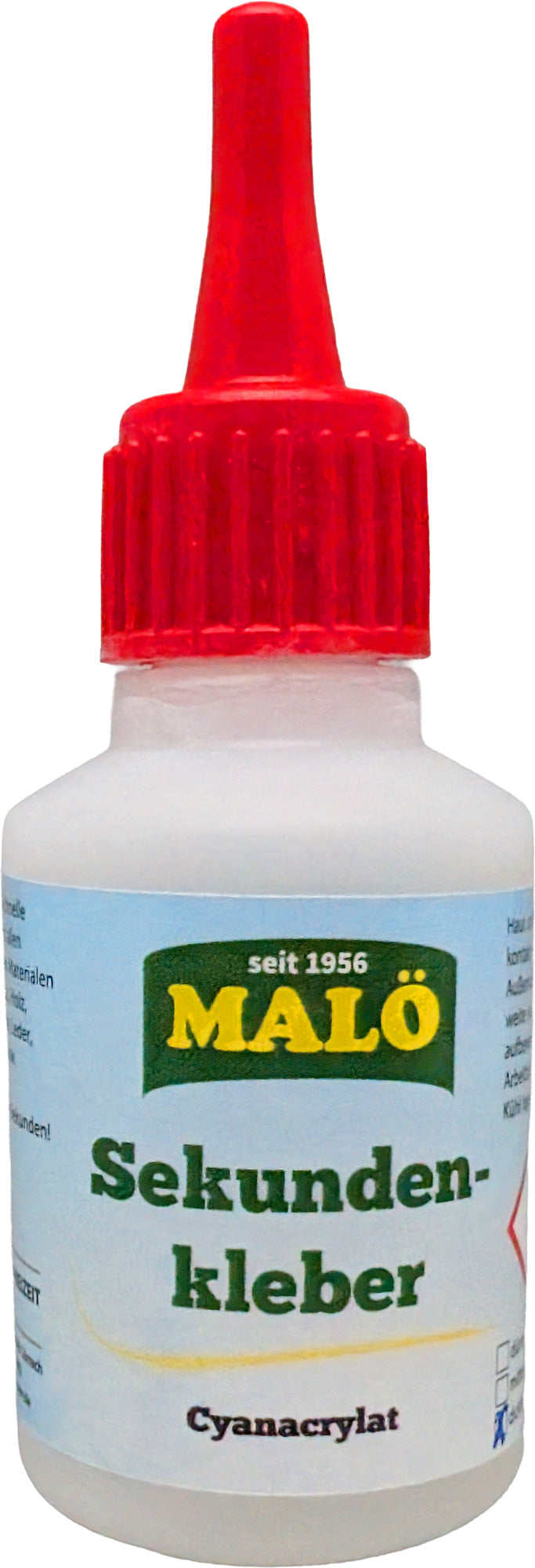 Sekundenkleber - Dickflüssig- Klebstoff für Leder - Gummi - Basteln | MALÖ